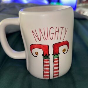 NEW Rae Dunn NAUGHTY/NICE Double Sided Christmas Mug 2023 Release 🎅🏻